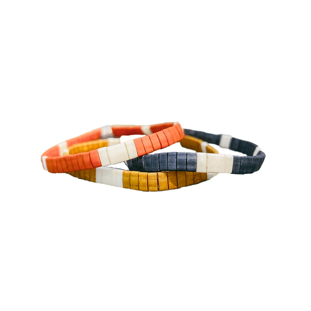 Mosaic Tile Bracelet Stack - Color Block