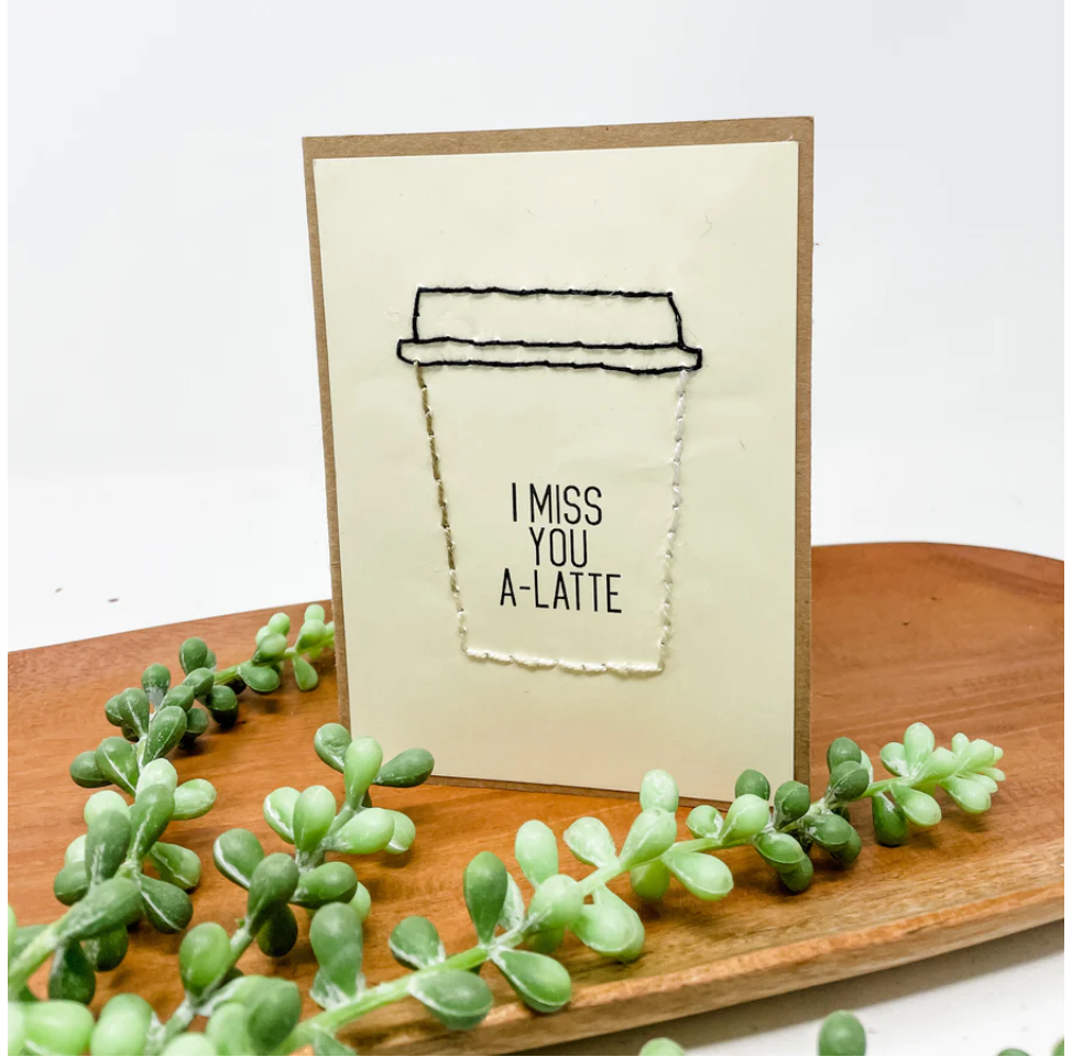Greeting Card - Miss You A Latte
