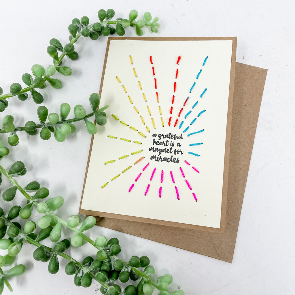 Greeting Card - A Grateful Heart is a Magnet for Miracles