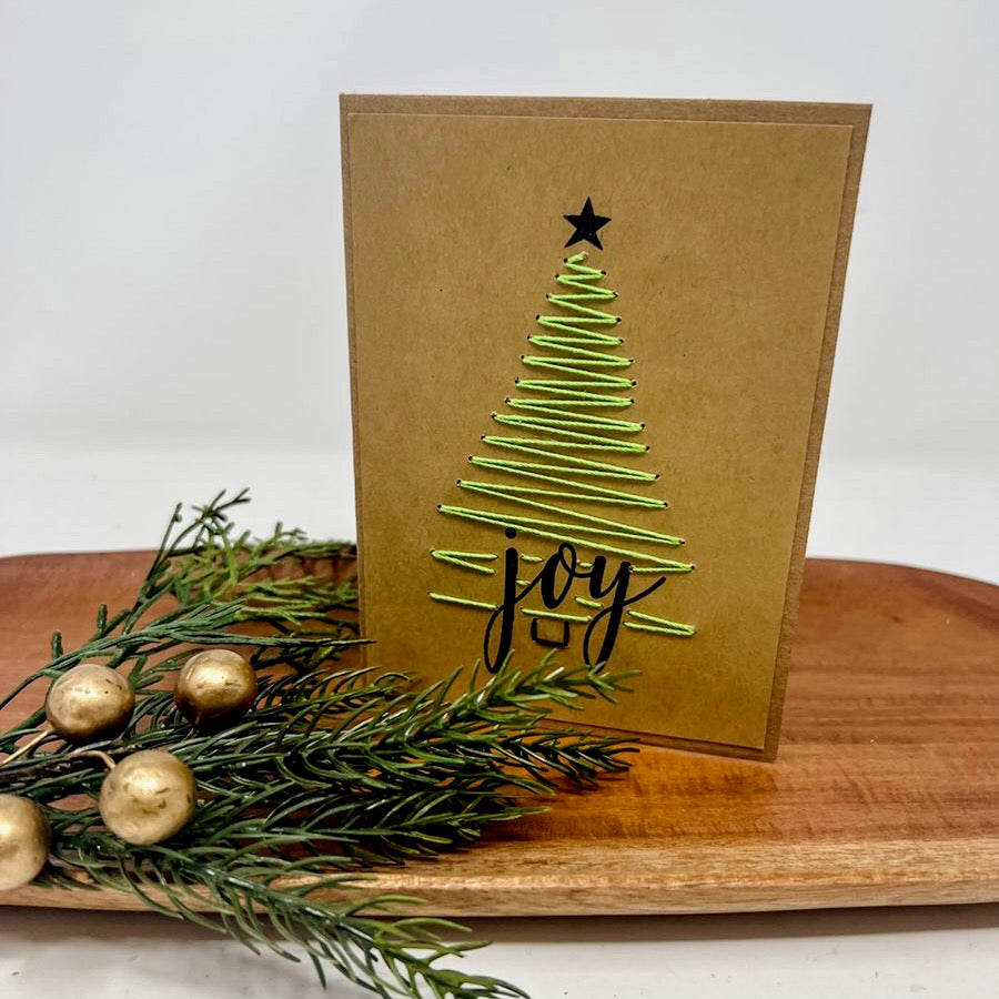 Holiday Greeting Card - Joy Tree - Kraft