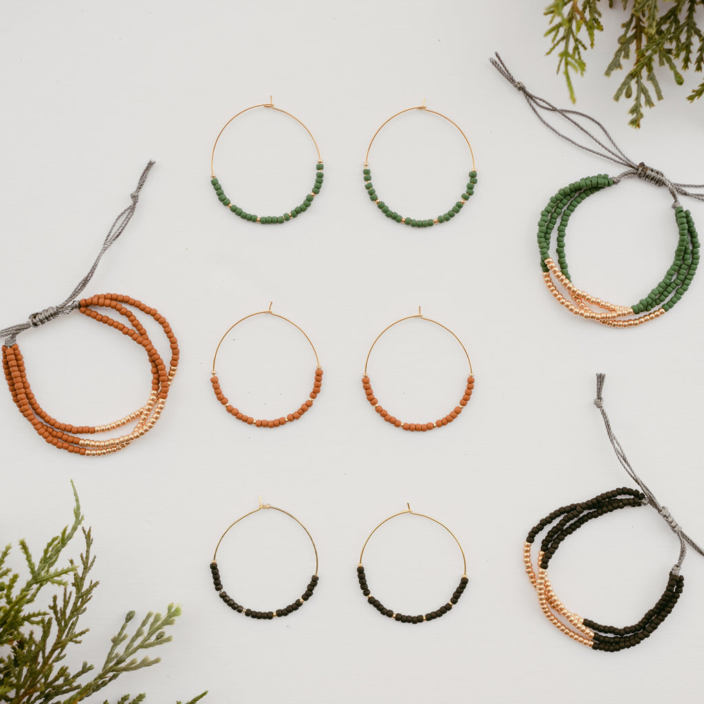 Joy Hoop Earrings - Midnight