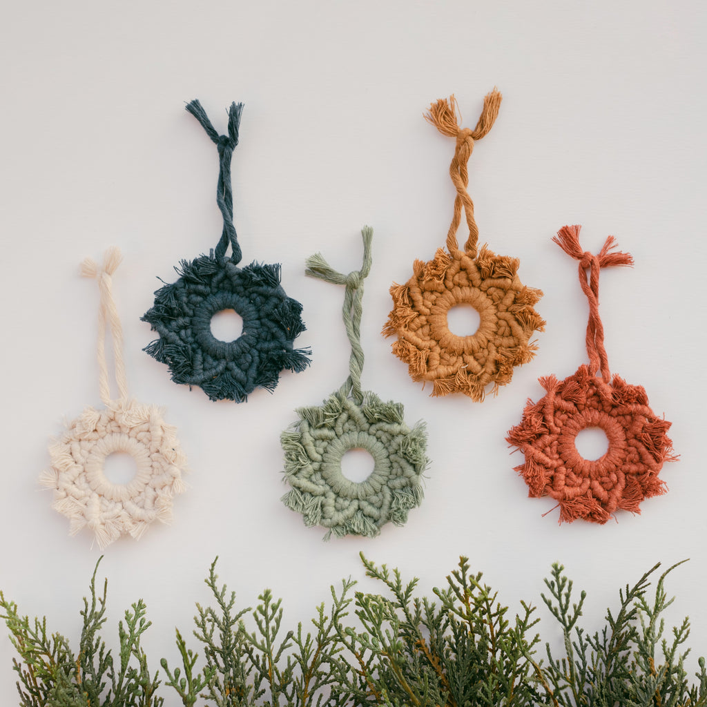 Macramé Ornament - Snowflake - Natural