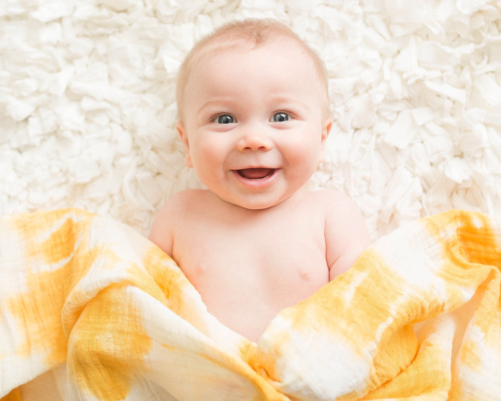 Muslin Blanket - Honey Shibori