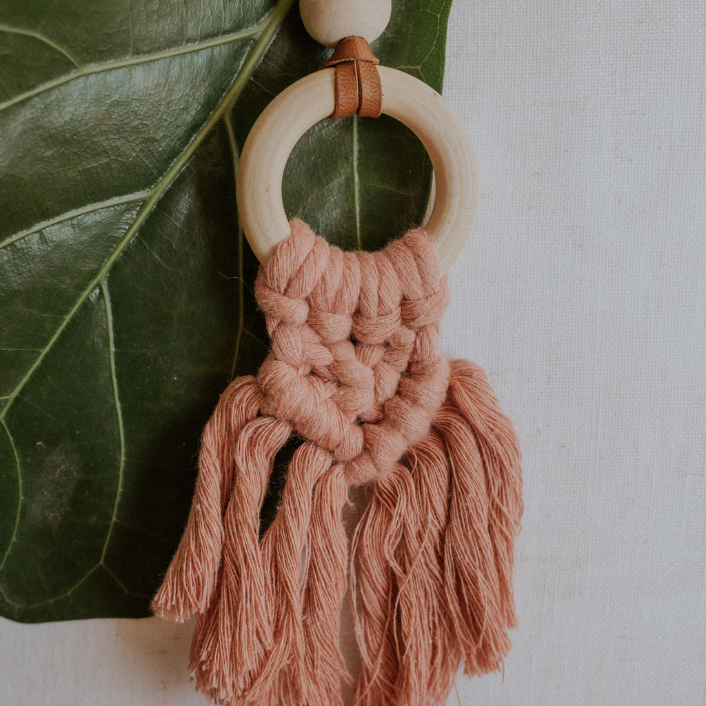 Macramé Room/Car Oil Diffuser - Blush