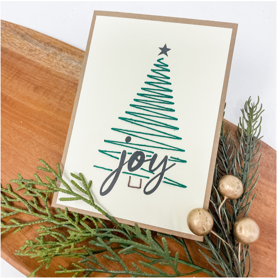 Holiday Greeting Card - Joy Tree - Ivory