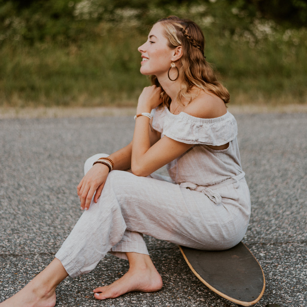 Simple Hoop Earrings - Blush