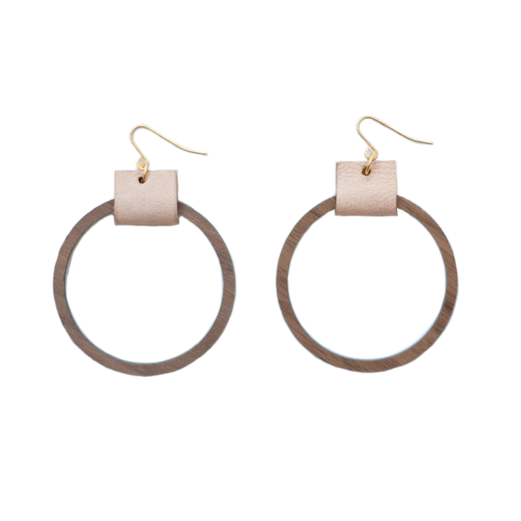 Simple Hoop Earrings - Blush