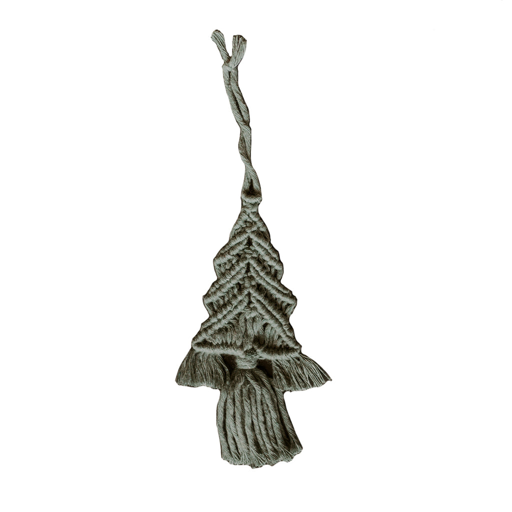 Macramé Ornament - Christmas Tree - Sea Foam