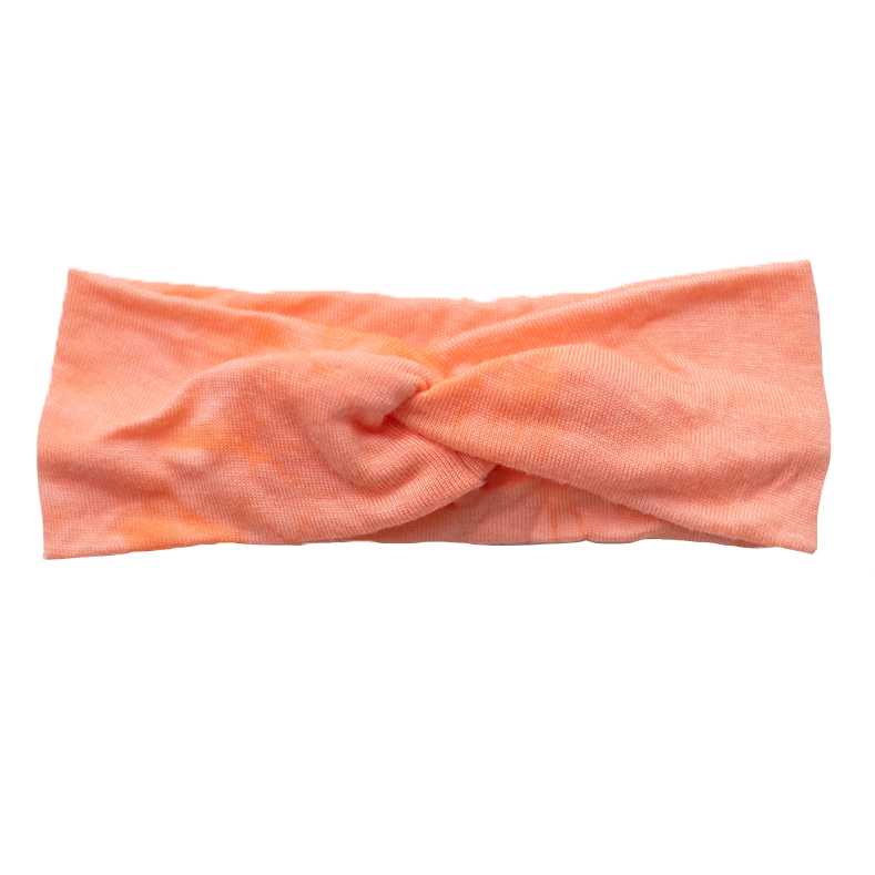 Marbled Stretch Headband - Peach